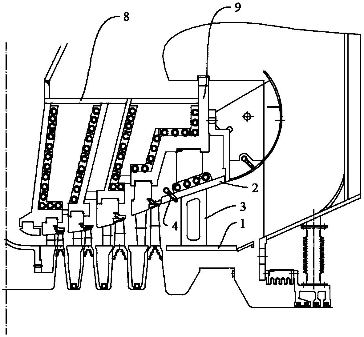 Turbine last-stage blade protection device for high back pressure heat supply