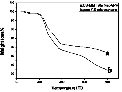 Preparation method of chitosan and montmorillonite compound drug carrying microsphere