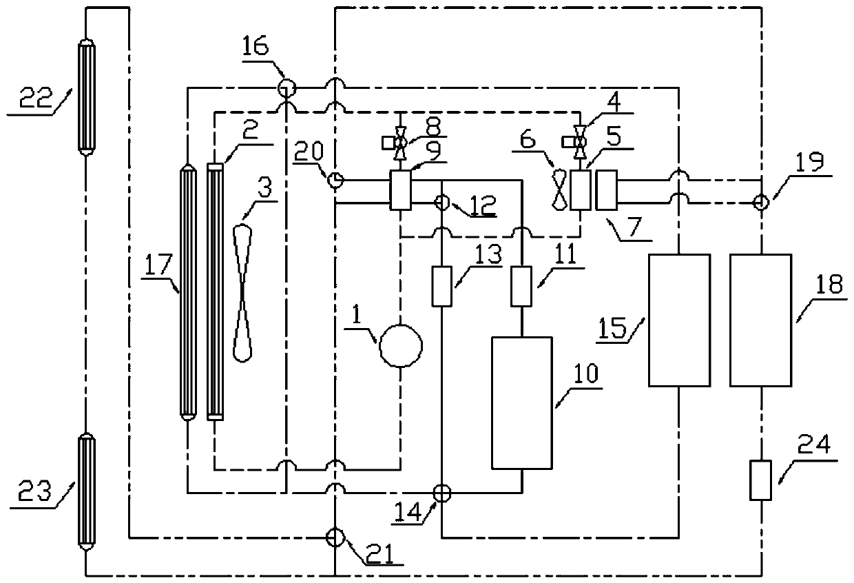 Multi-mode temperature management system of hybrid electric vehicle