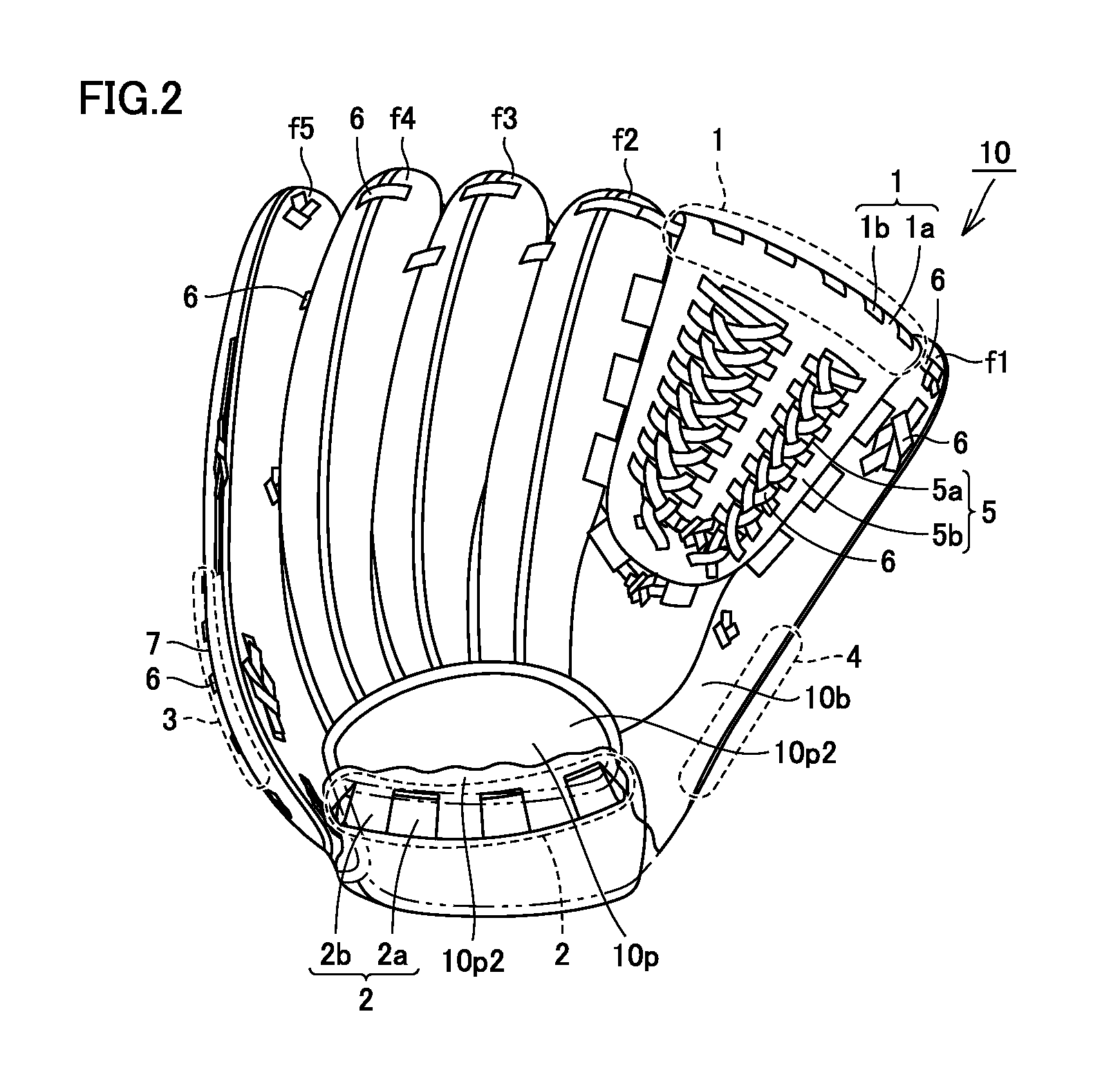 Baseball or softball glove