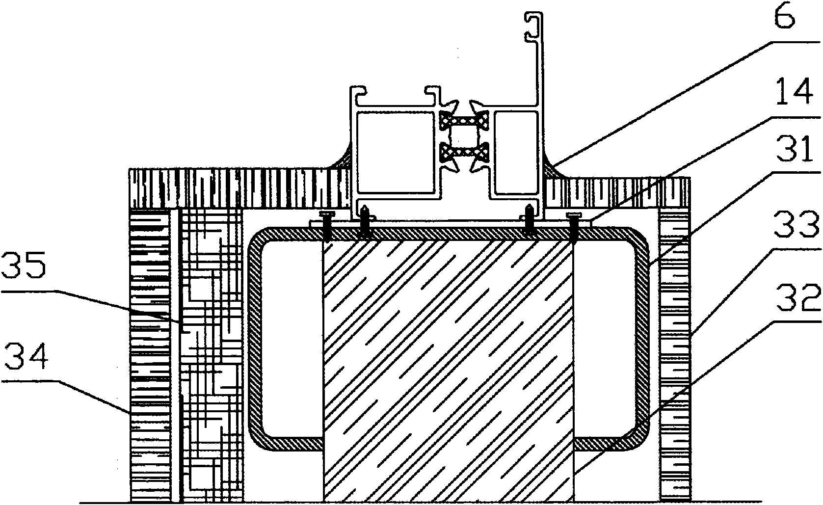 Waterproof window frame and mounting method thereof