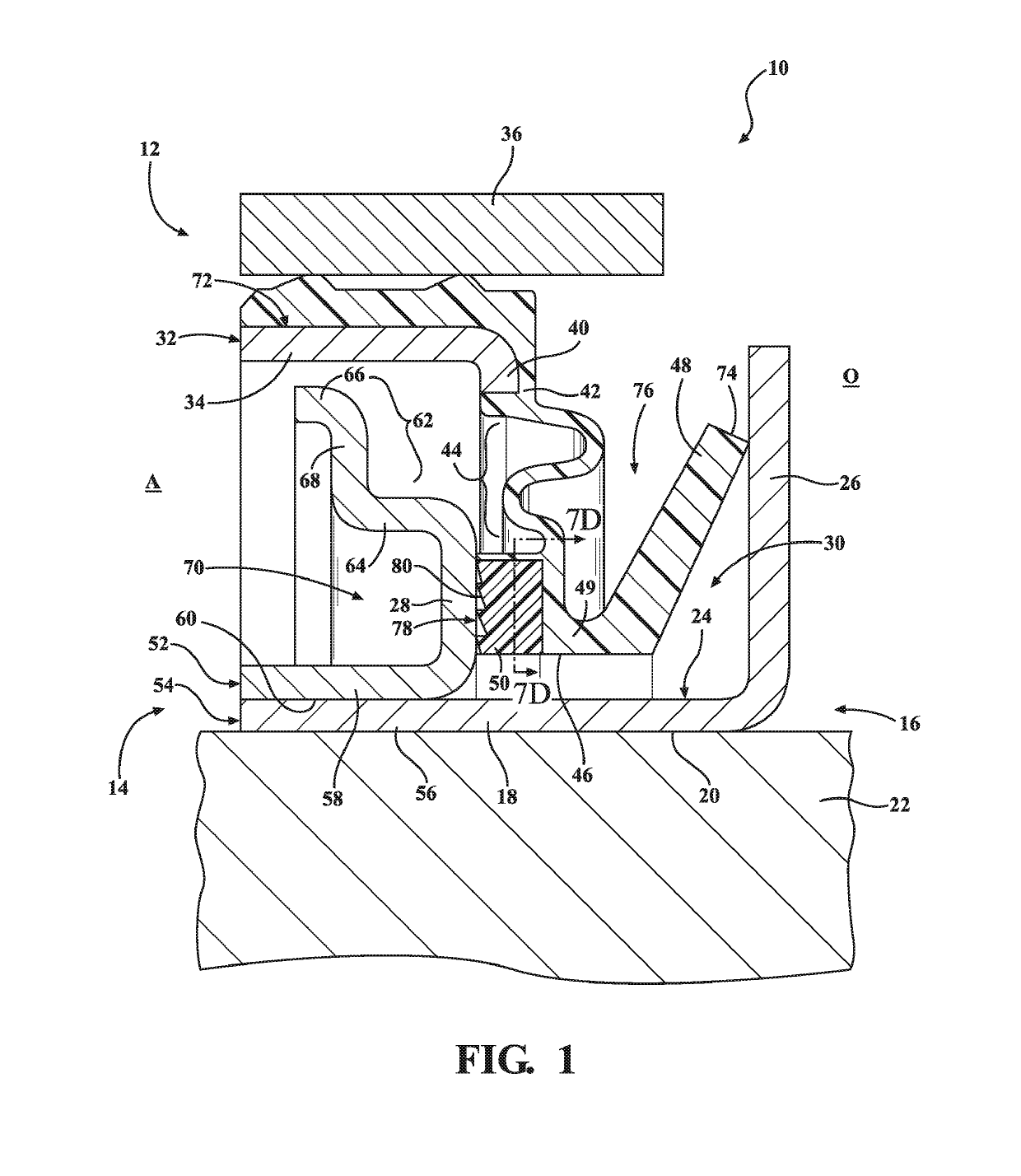 Radial shaft seal assembly with axially adaptive debris exclusion face lip and oil seal face lip