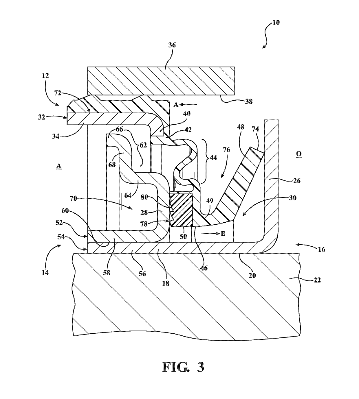 Radial shaft seal assembly with axially adaptive debris exclusion face lip and oil seal face lip