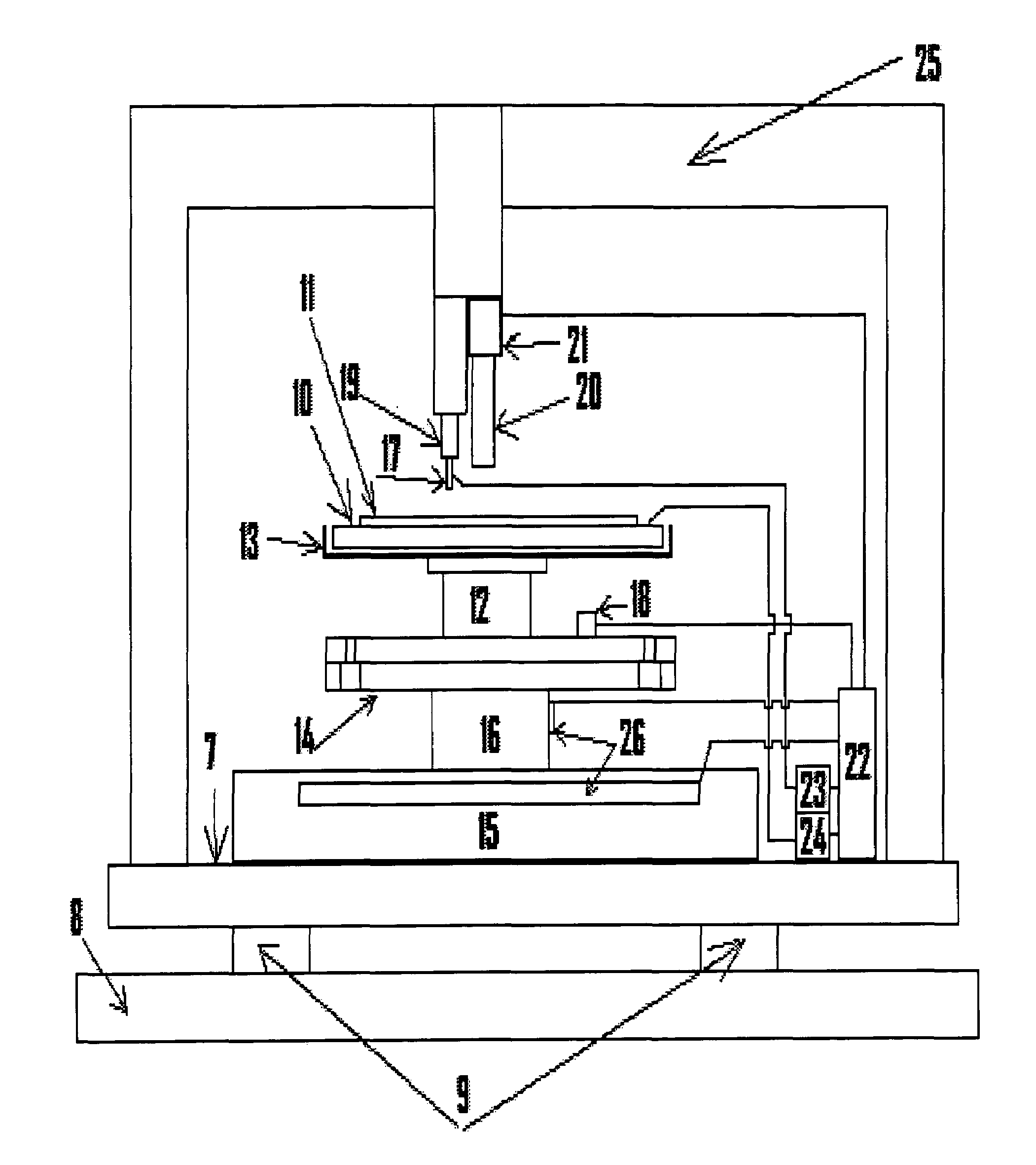 Apparatus for measuring of thin dielectric layer properties on semiconductor wafers with contact self aligning electrodes