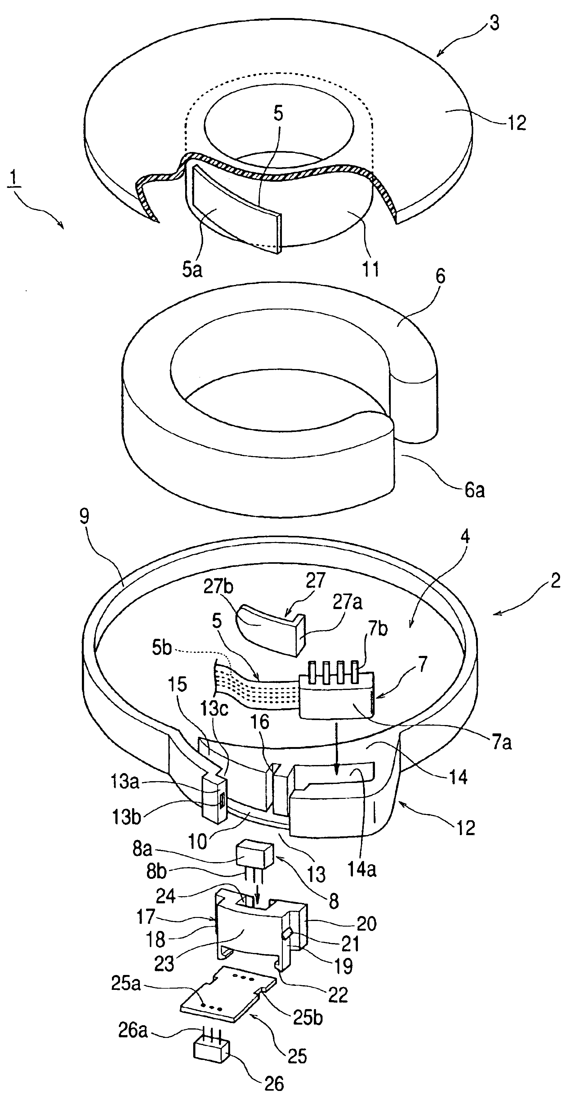 Rotary connector that prevents excessive temperature increase generated in a flexible cable