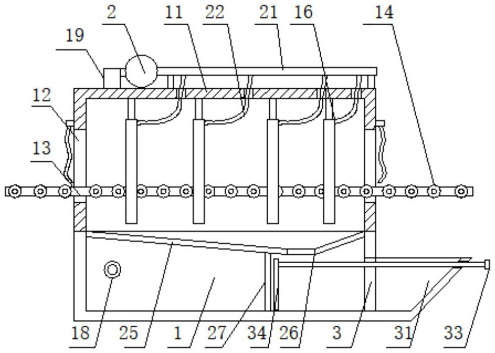 Large casting semi-automatic cleaning equipment with sewage treatment system