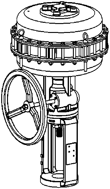 A thin-film executive mechanism with a side-type handwheel mechanism