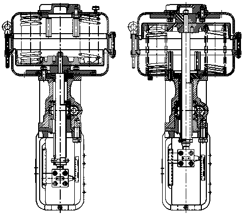 A thin-film executive mechanism with a side-type handwheel mechanism