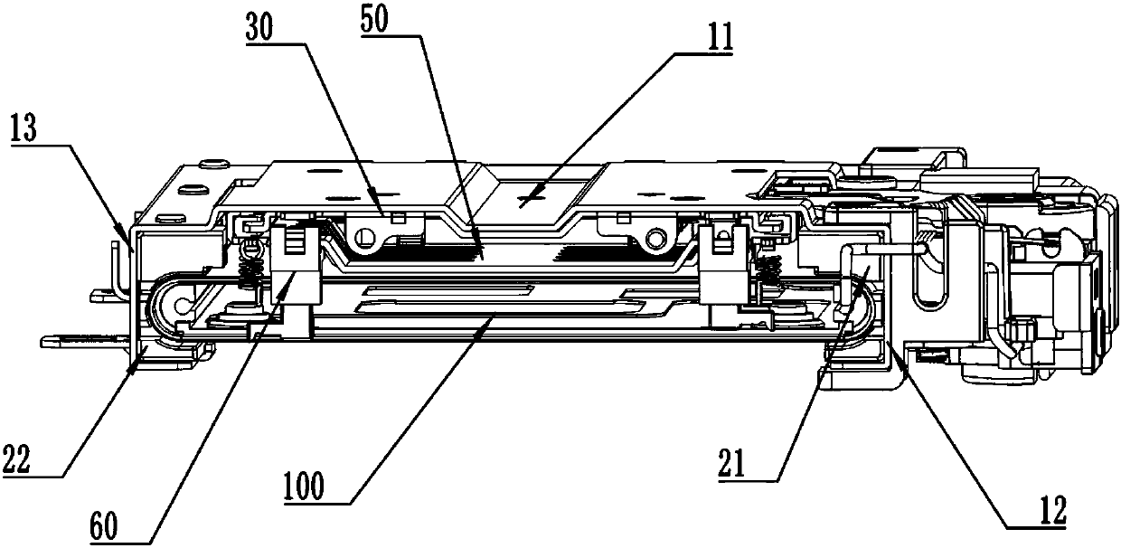 Card advancing and retreating device