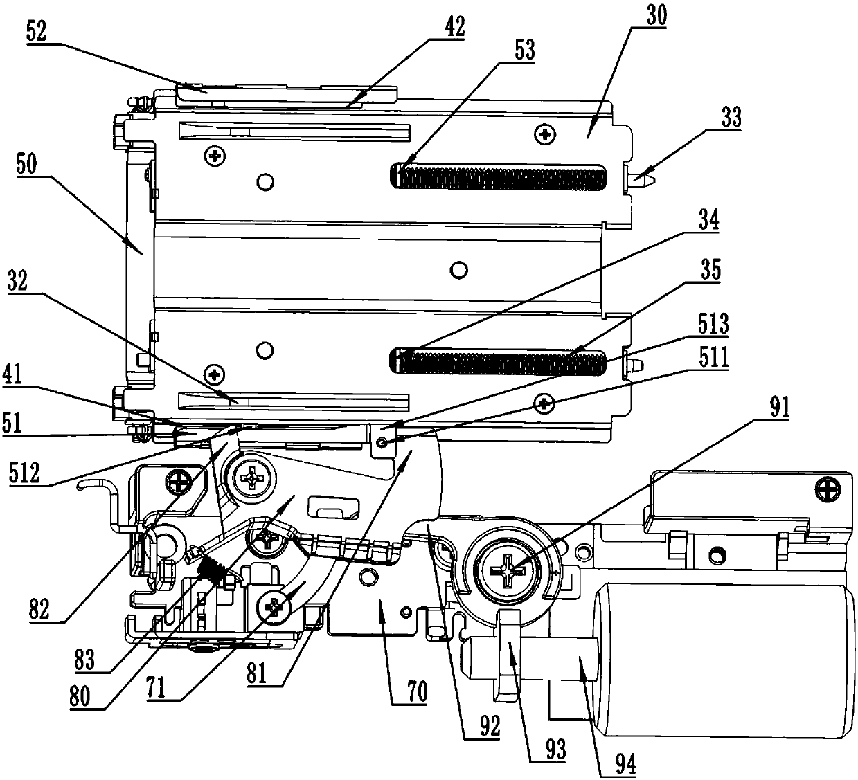 Card advancing and retreating device