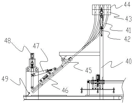 Automatic arrangement box filler for injection-molded rod-like parts