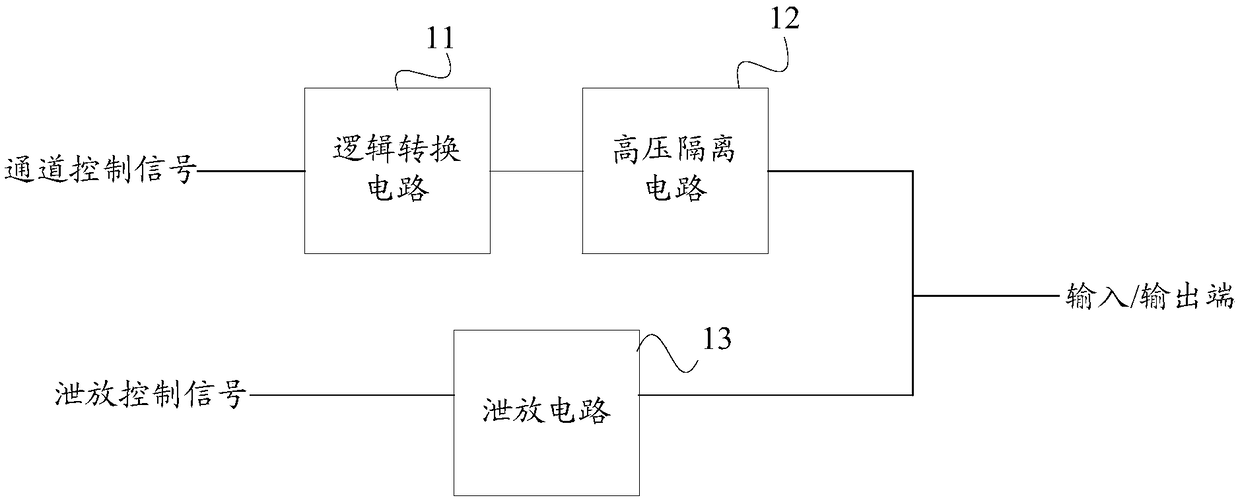 High-voltage isolation discharge circuit