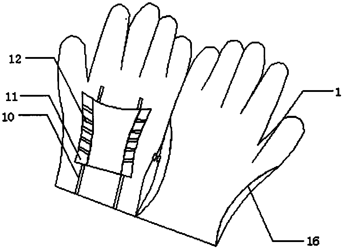 Glove for massage auxiliary heating