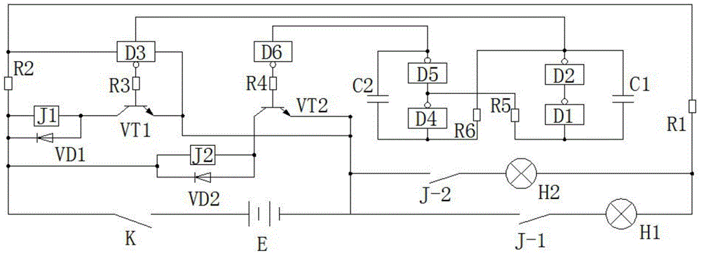 Separate excitation type cross oscillator based computer camera light supplementary lamp