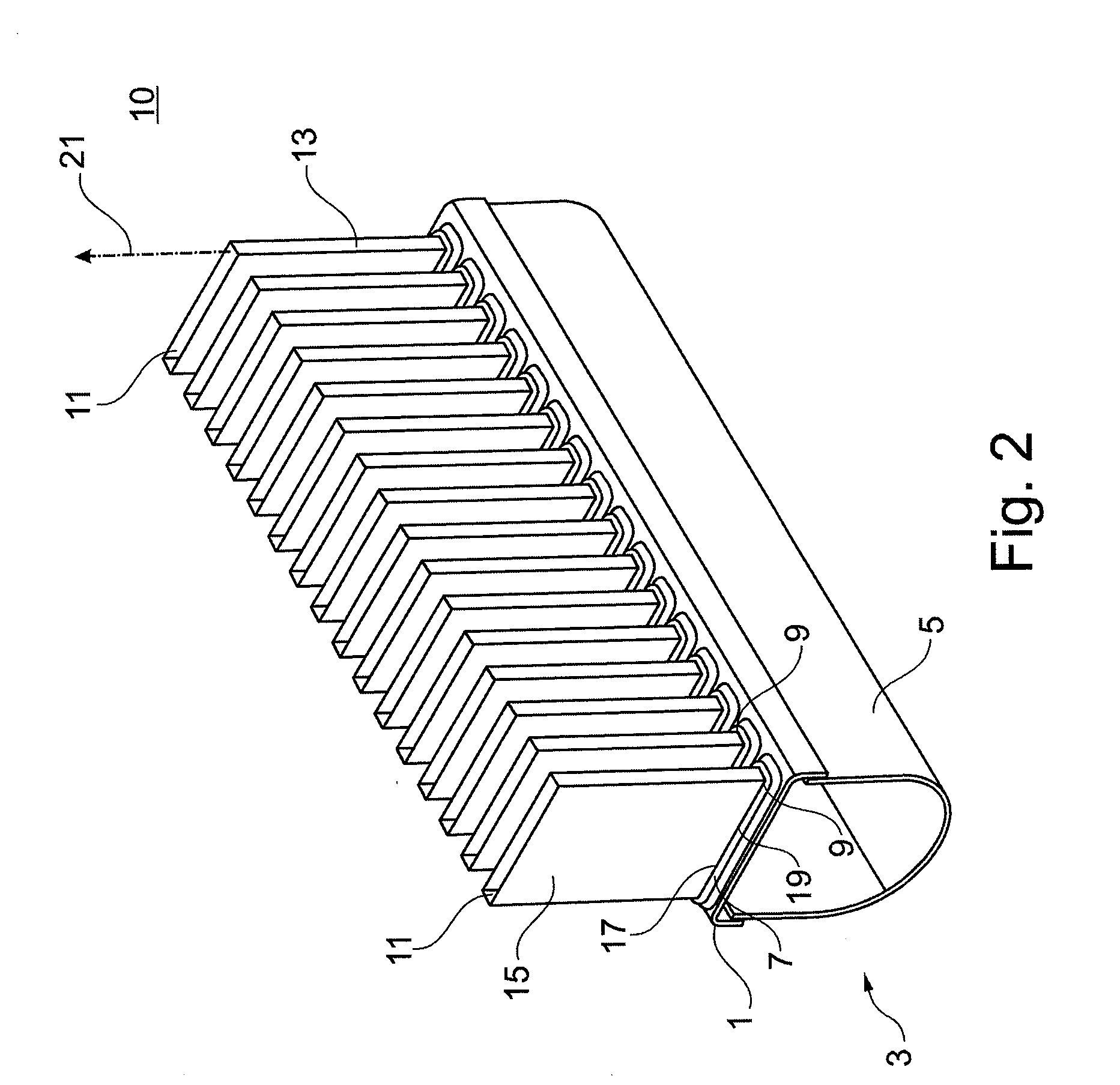 Heat exchanger, use, and manufacturing process for a heat exchanger