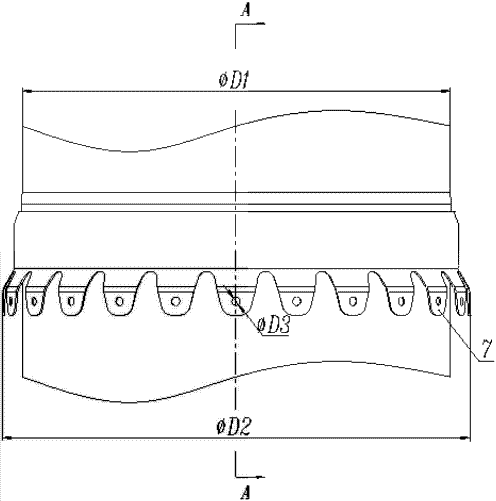 Propellant storage tank skirt mounting structure and manufacturing method thereof