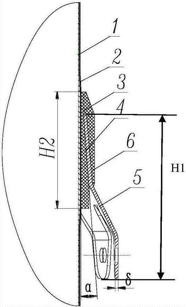 Propellant storage tank skirt mounting structure and manufacturing method thereof