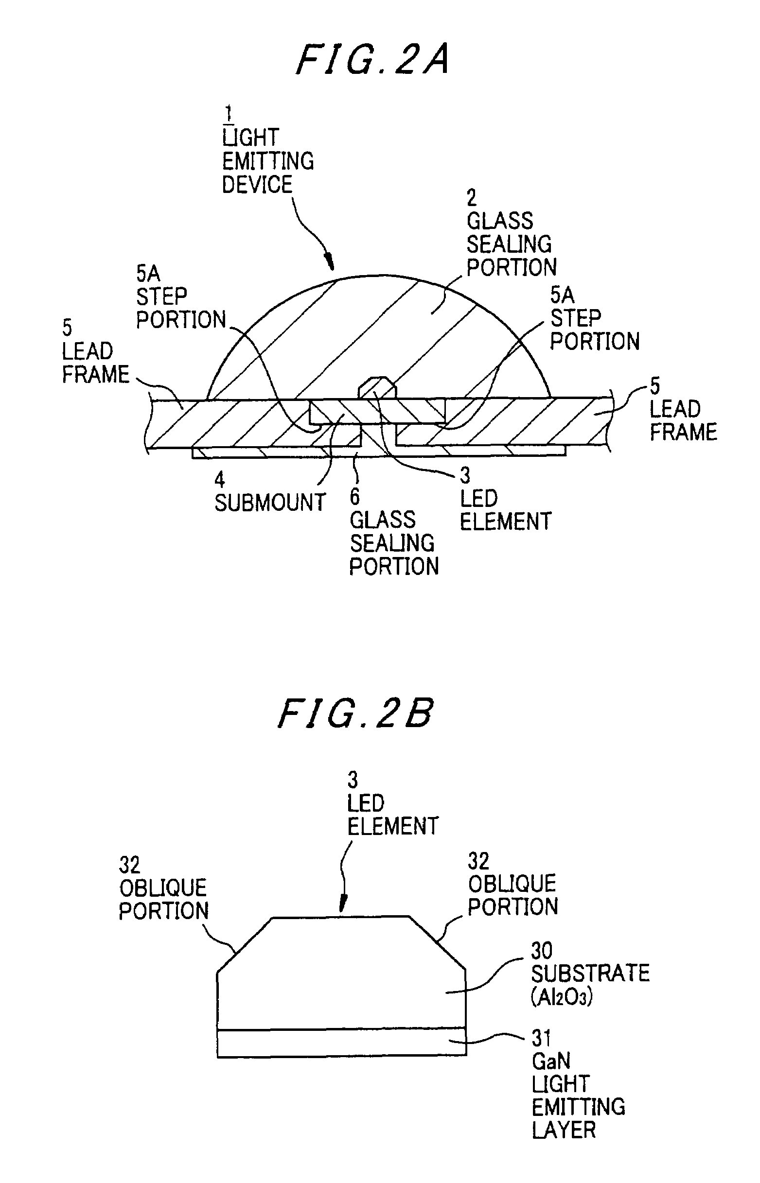 Light emitting device provided with a submount assembly for improved thermal dissipation