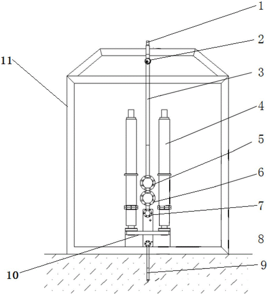 Static sounding penetrating device with sleeve function