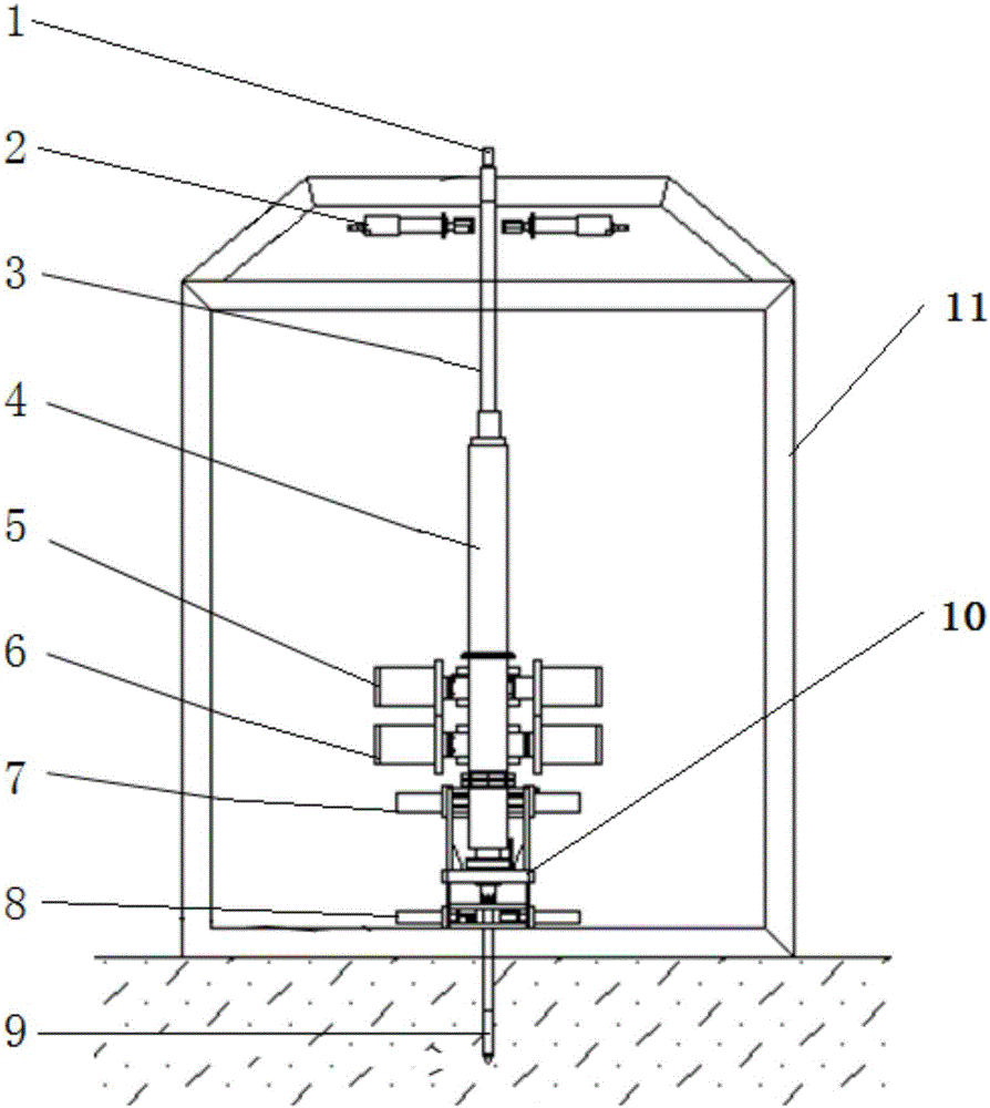 Static sounding penetrating device with sleeve function