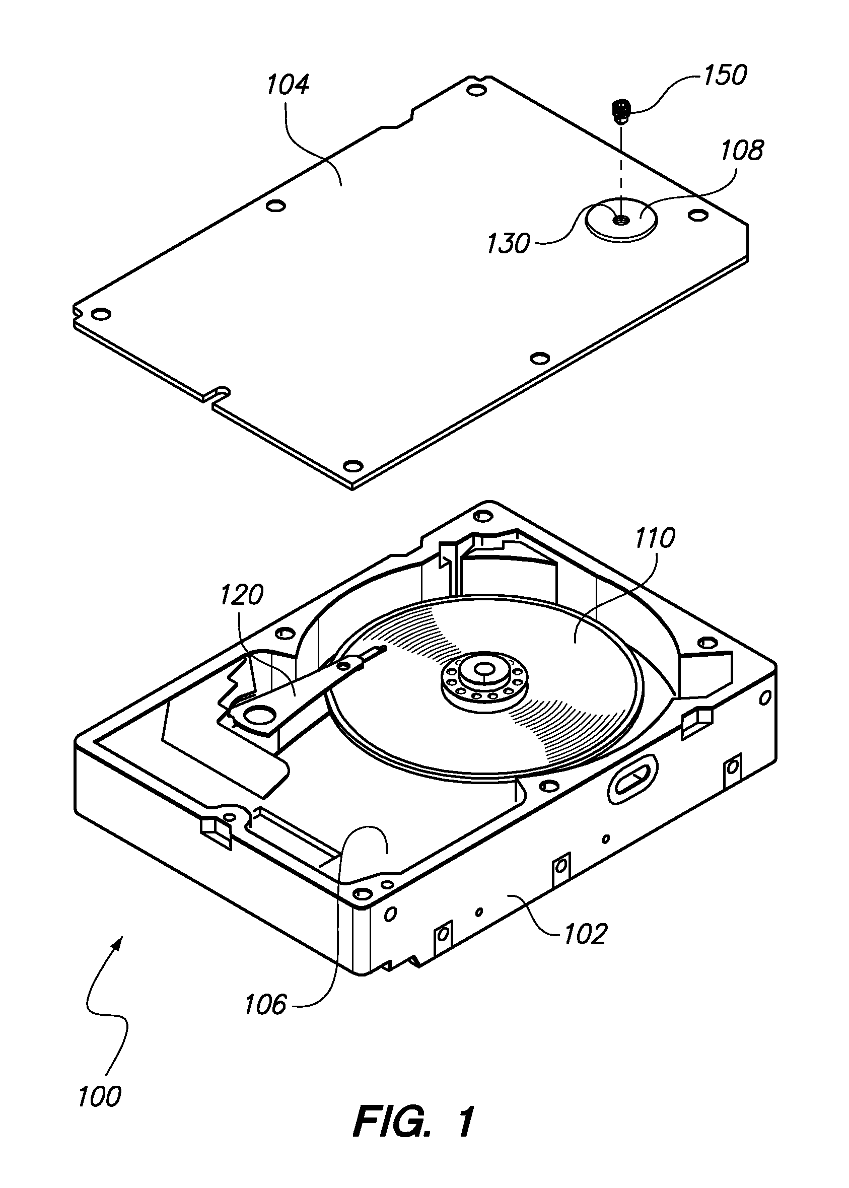 Hermetically sealed disk drive with fill port valve