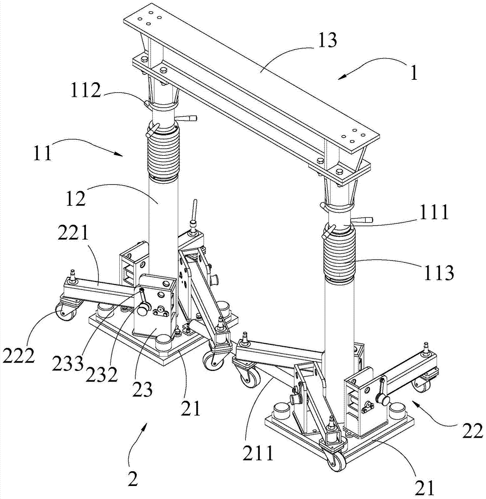 Disassembly and assembly equipment for large parts of medium and low speed maglev trains