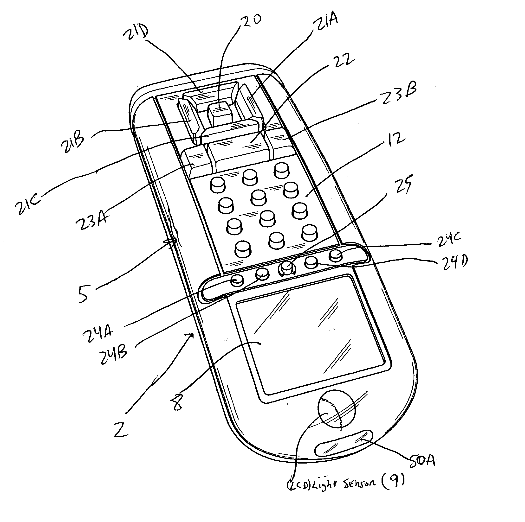 Wireless bar code symbol driven portable data terminal (PDT) system adapted for single handed operation