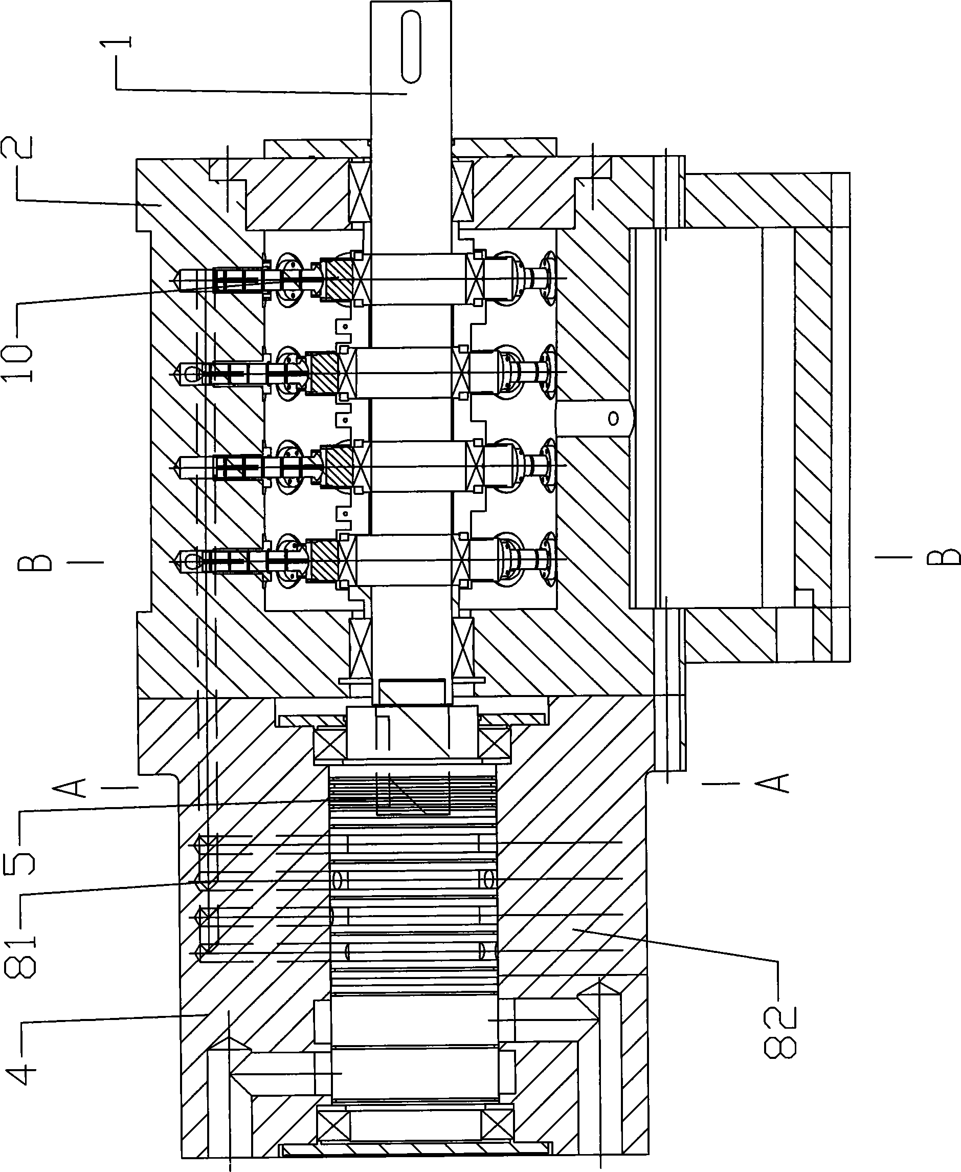 Crankshaft radial two-way variable displacement piston pump