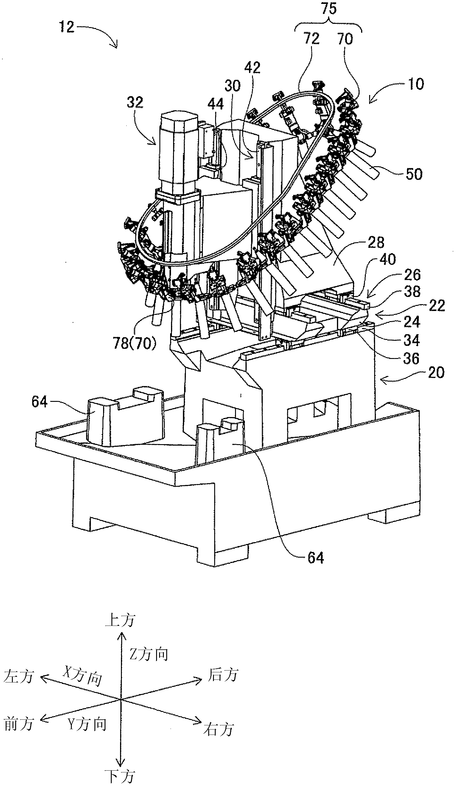 Tool changing device and working machine including tool changing device