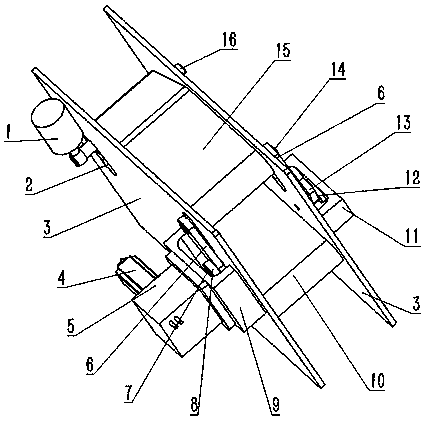 Device and method for adjusting angle of upper row chain of tobacco cutting machine