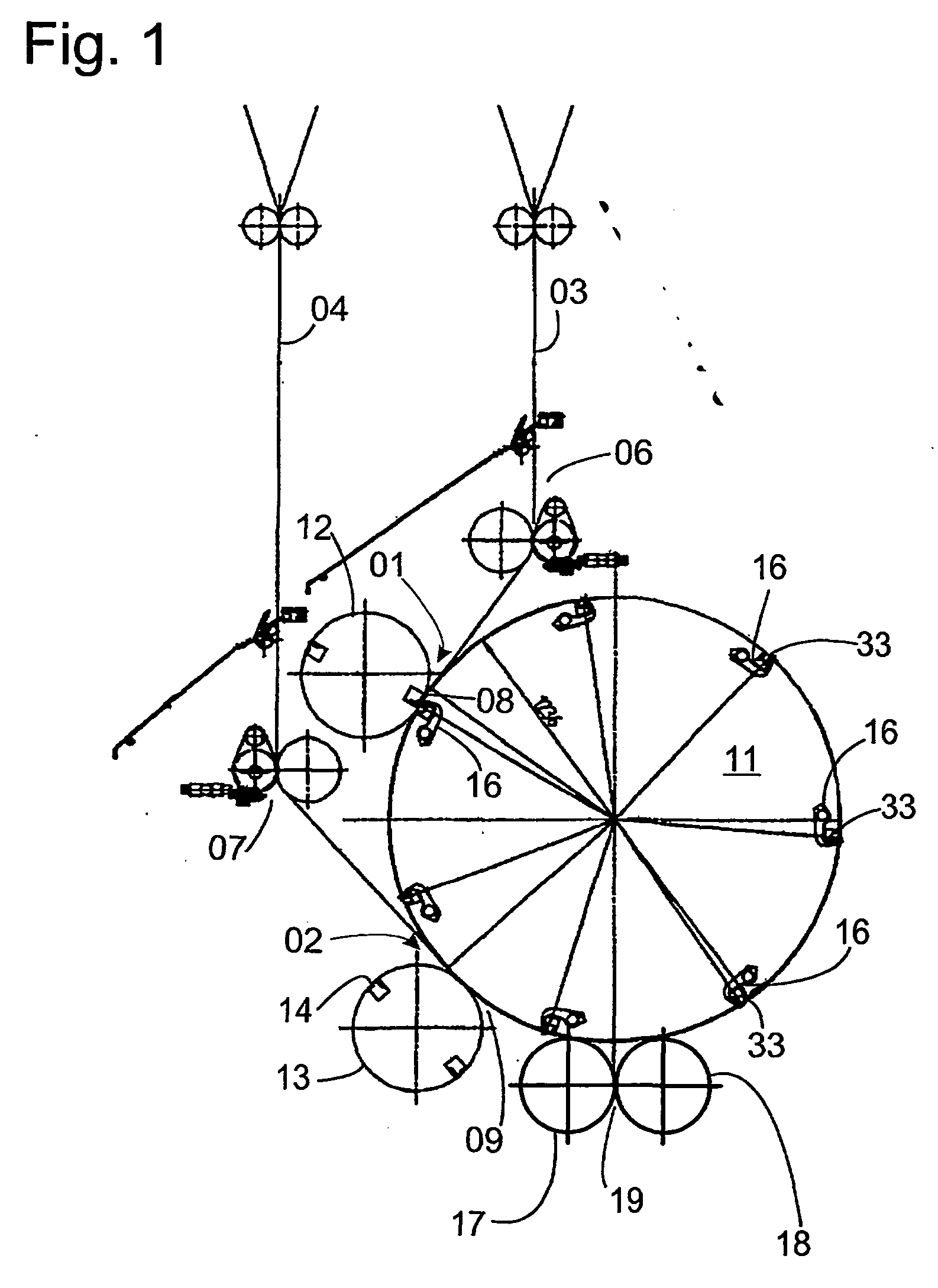 Rotary folder comprising a cutting device for cross-cutting at least one web