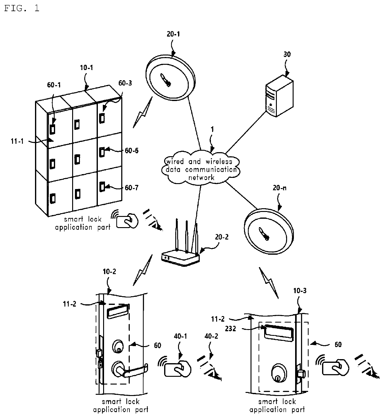 Smart door lock system having door-lock area information display function and control method of smart door lock system