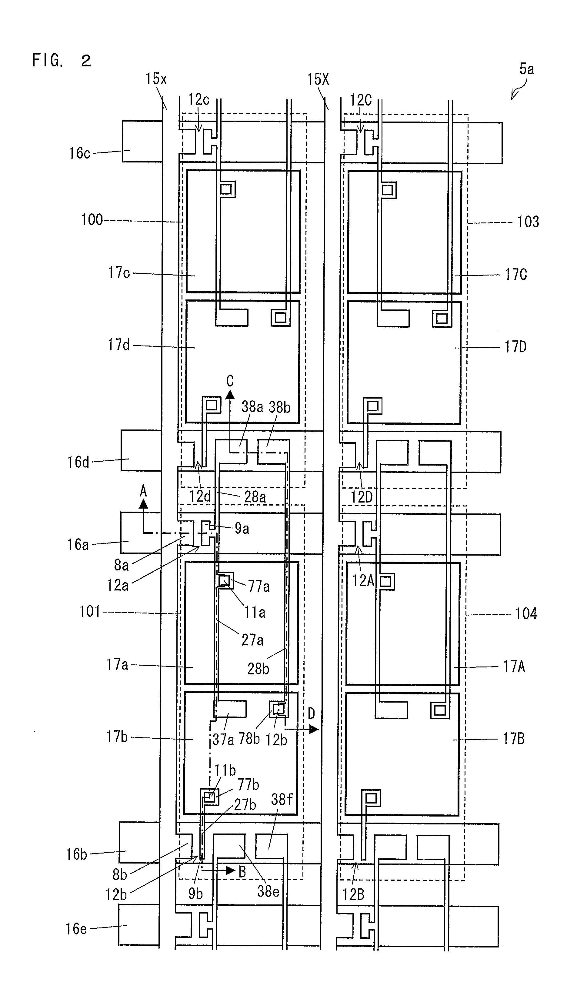 Active matrix substrate, liquid crystal panel, liquid crystal display device, liquid crystal display unit, and television receiver