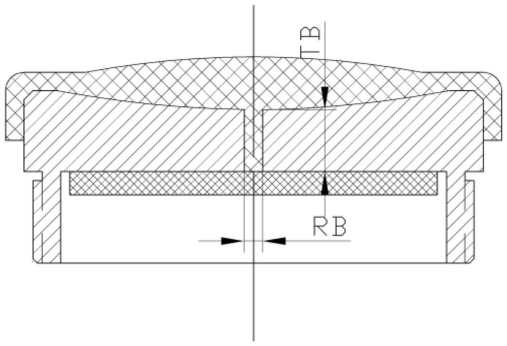 Amplification structure of double-lens focusing ultrasonic transducer