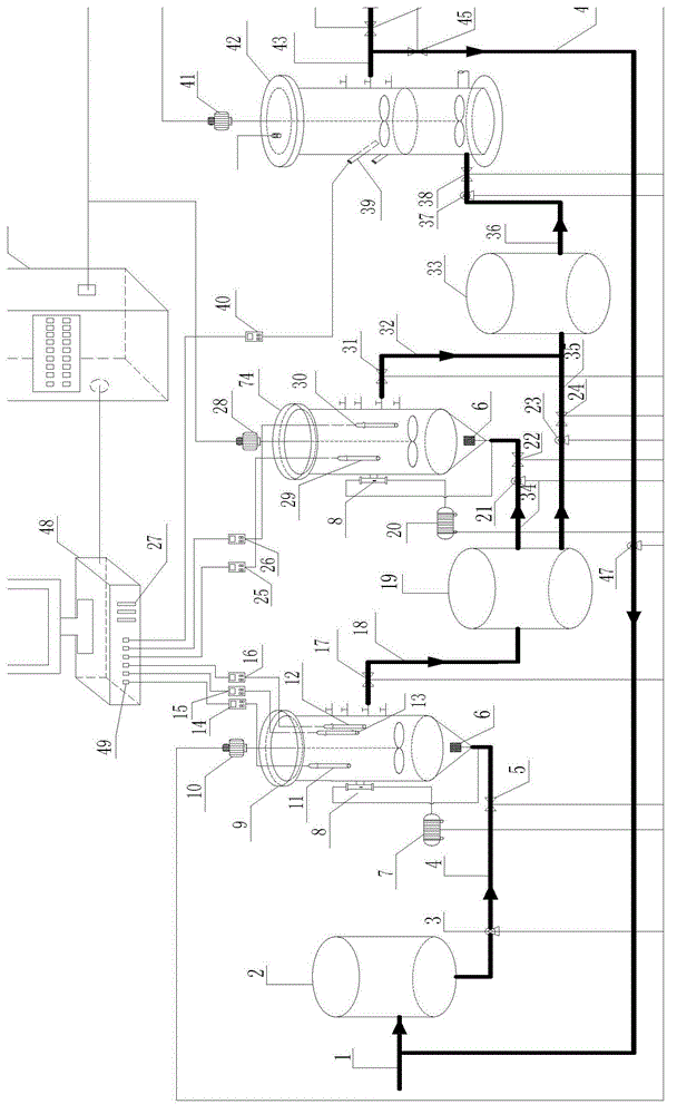 Control method and device for deep denitrification treatment of garbage leachate by combination of short-range nitrification and anaerobic ammoxidation