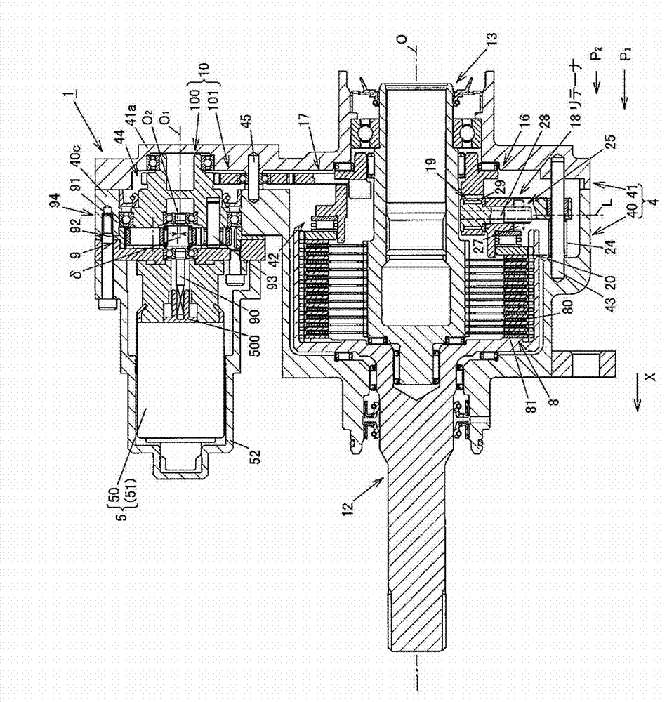 Driving force transmission apparatus, and four-wheel-drive vehicle including the driving force transmission apparatus