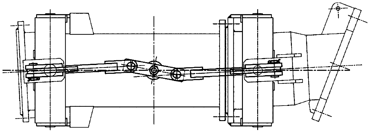 Angular displacement balancing device of cardan type expansion joint