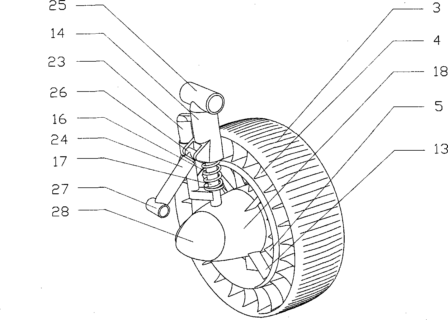 Flying wheel system and flying vehicle applying same