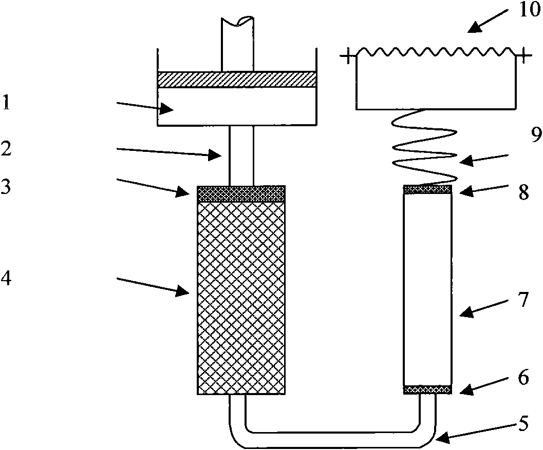 Pulse tube refrigerator with elastic air reservoir