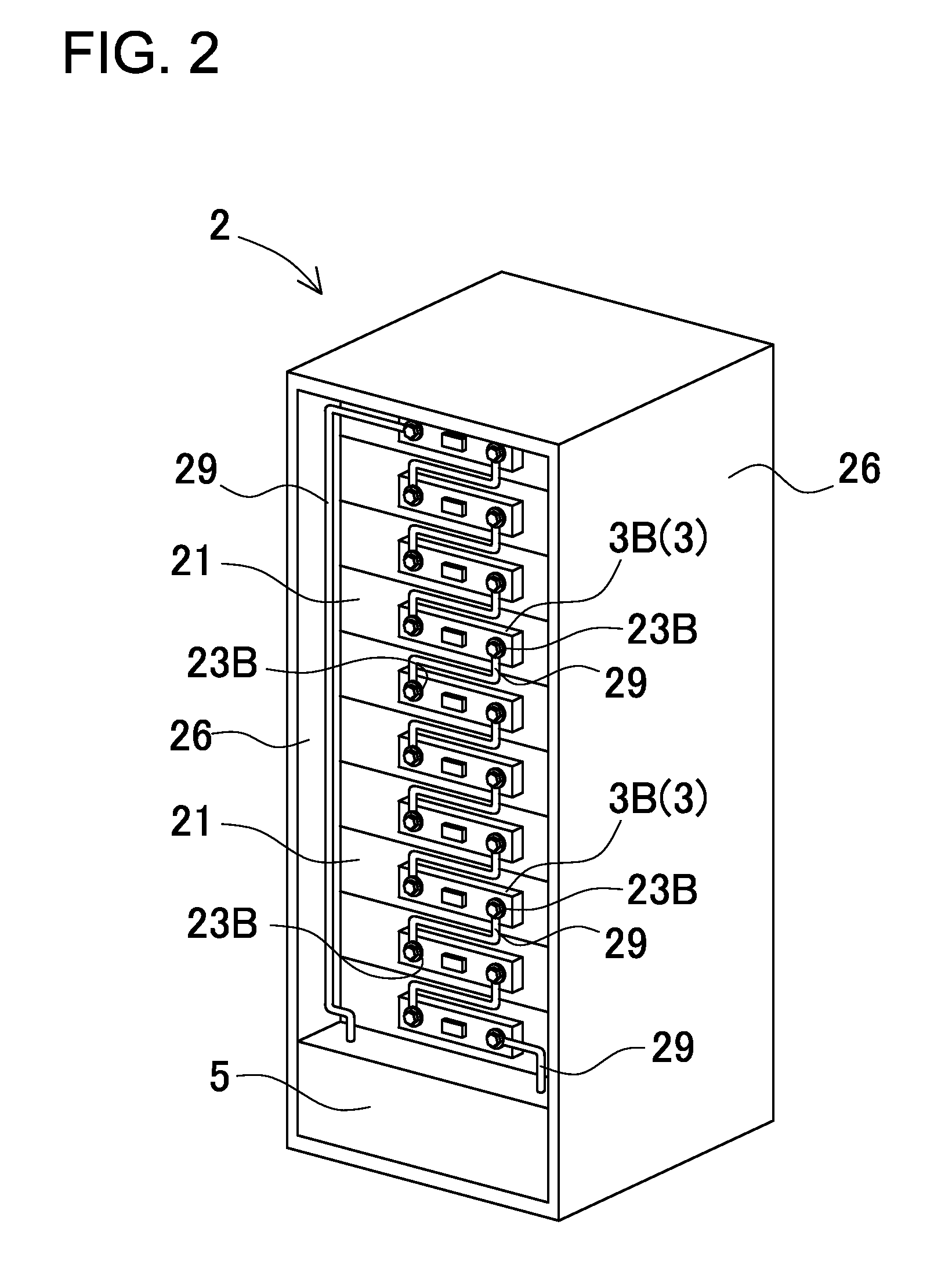 Rack-mount power supply device and battery pack including detachable connector