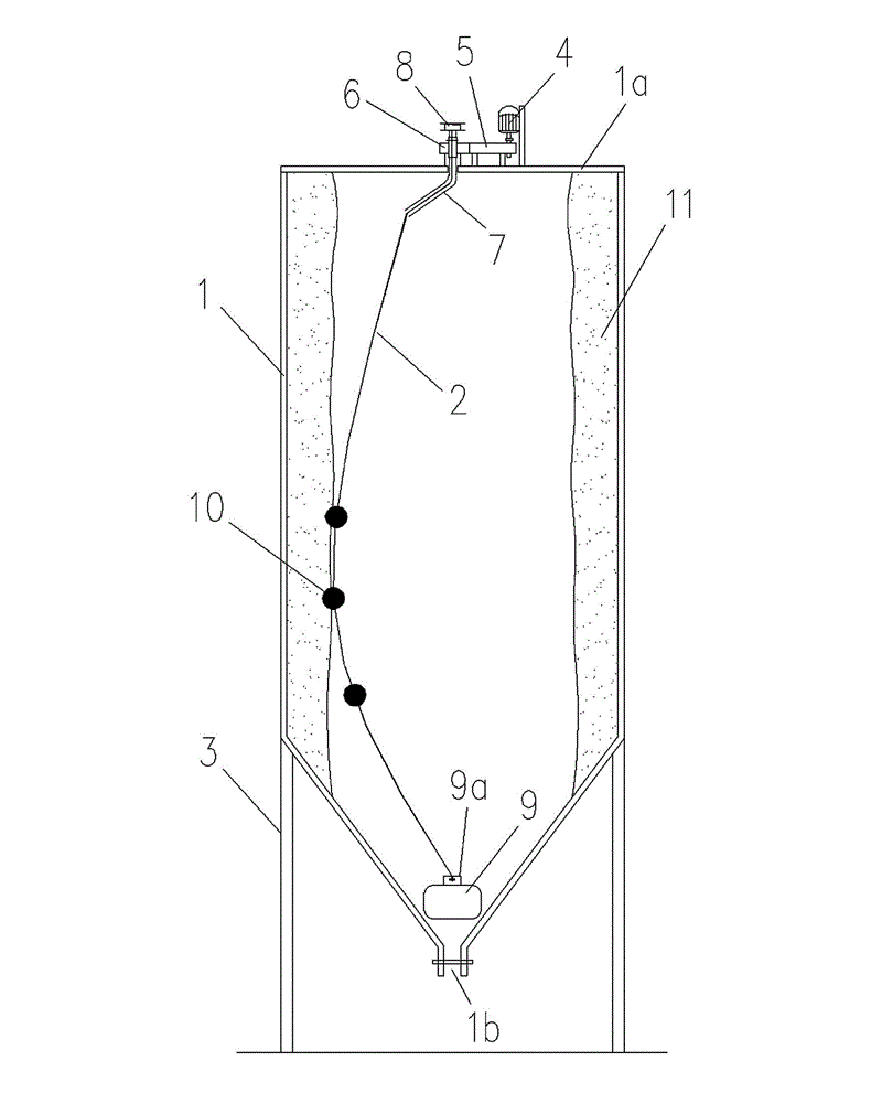 Novel cylindrical-bin cleaning device