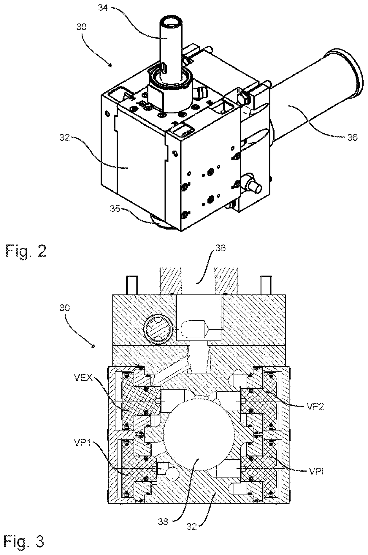 Device and method for switching time compensation on the valve block