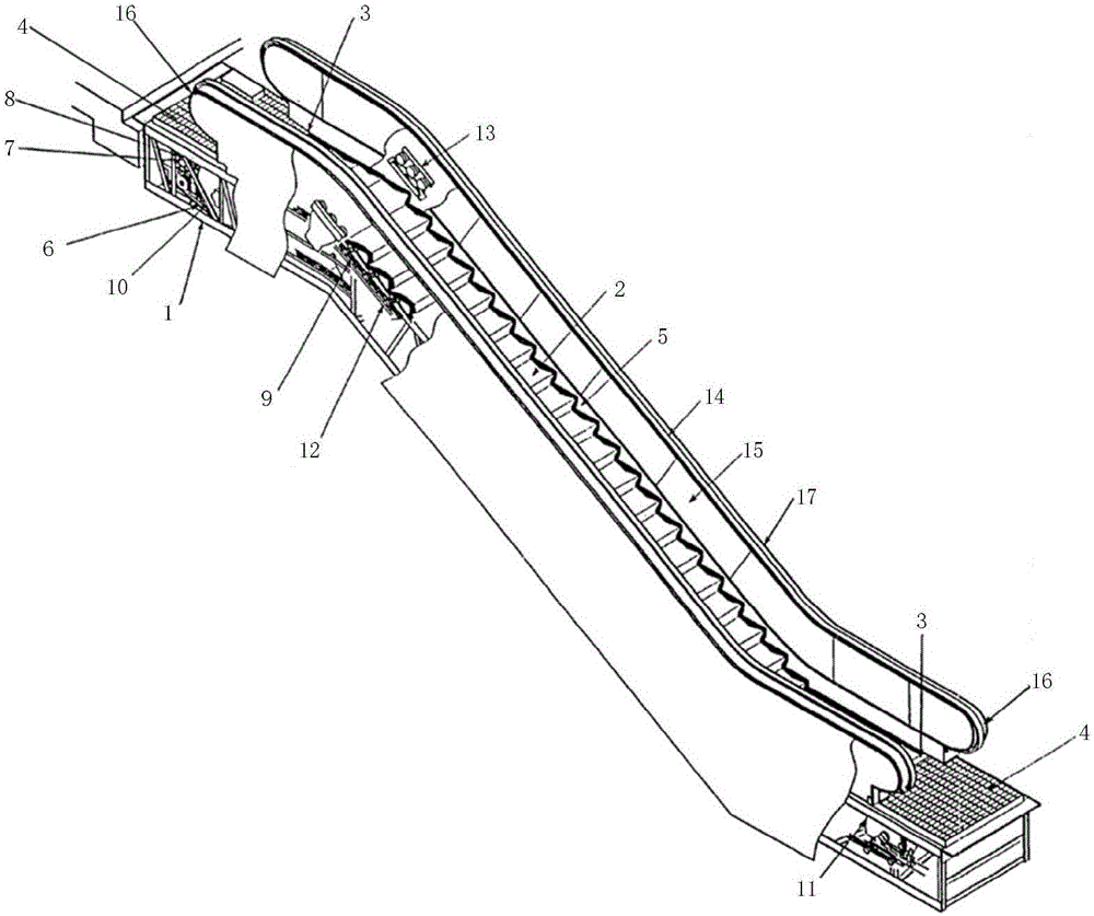 System and method for monitoring state of escalator