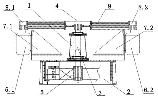 Extruding pulverizer driven by multiple sets of motors