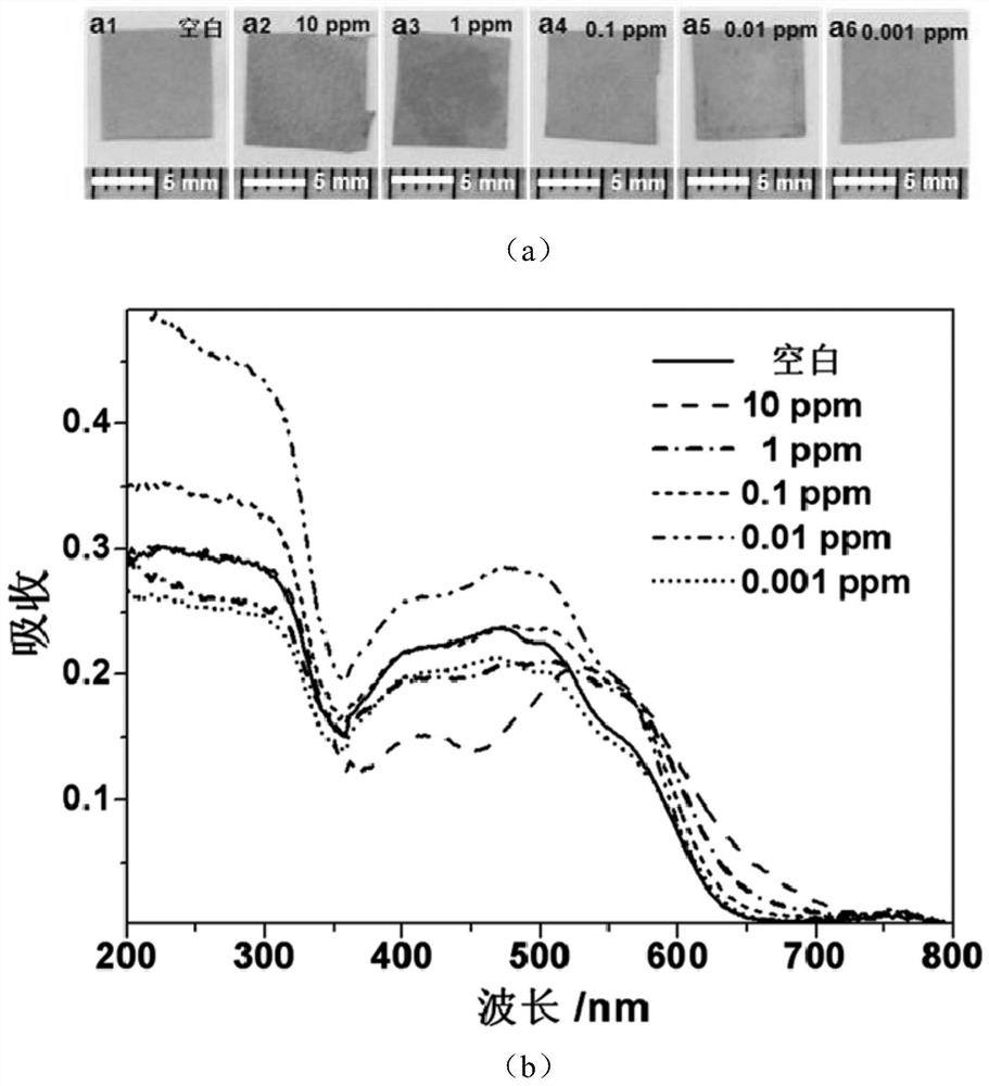 Copper ion detection reagent, test paper, preparation method and application in copper ion detection