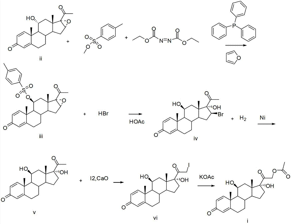 Synthetic method of betamethasone or prednisolone intermediate