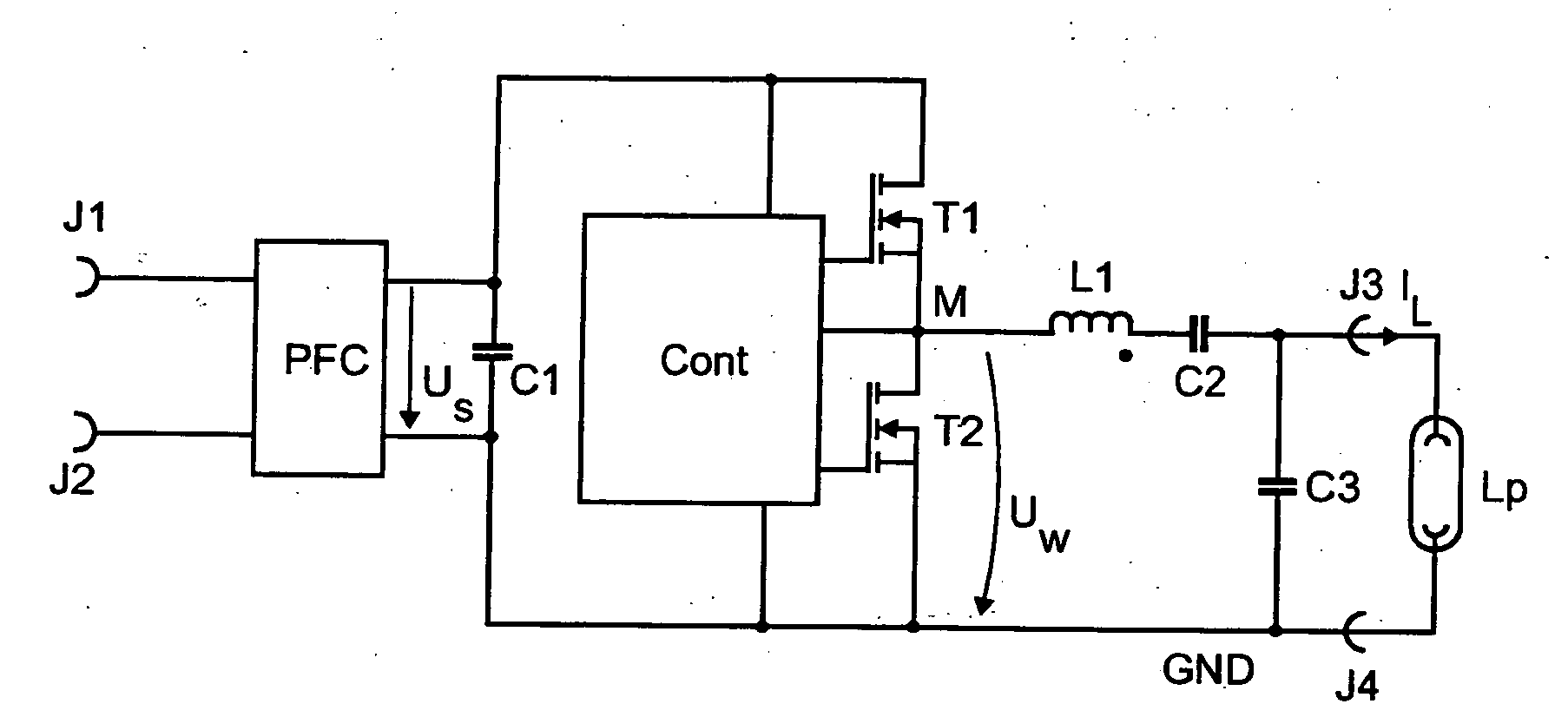Circuit Arrangement and Method for the Operation of a High-Pressure Gas Discharge Lamp