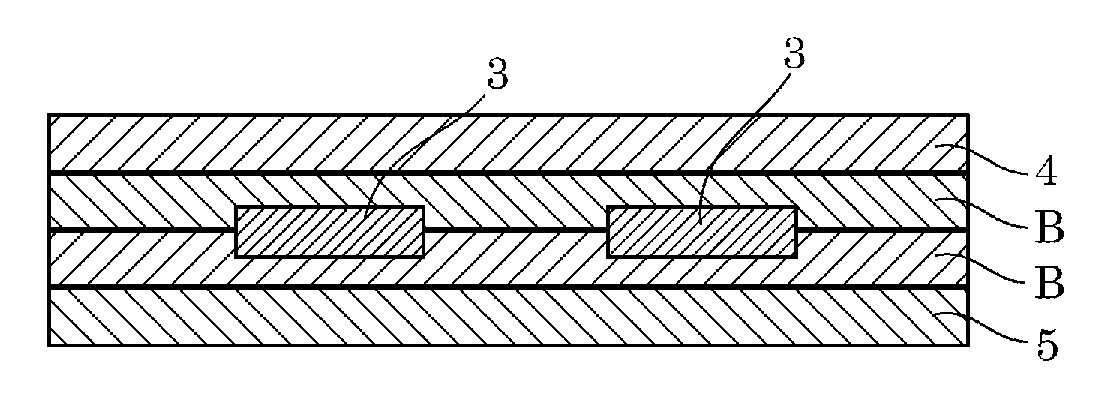 Sealing material for solar cell, protective sheet for solar cell, and process for production of solar cell module