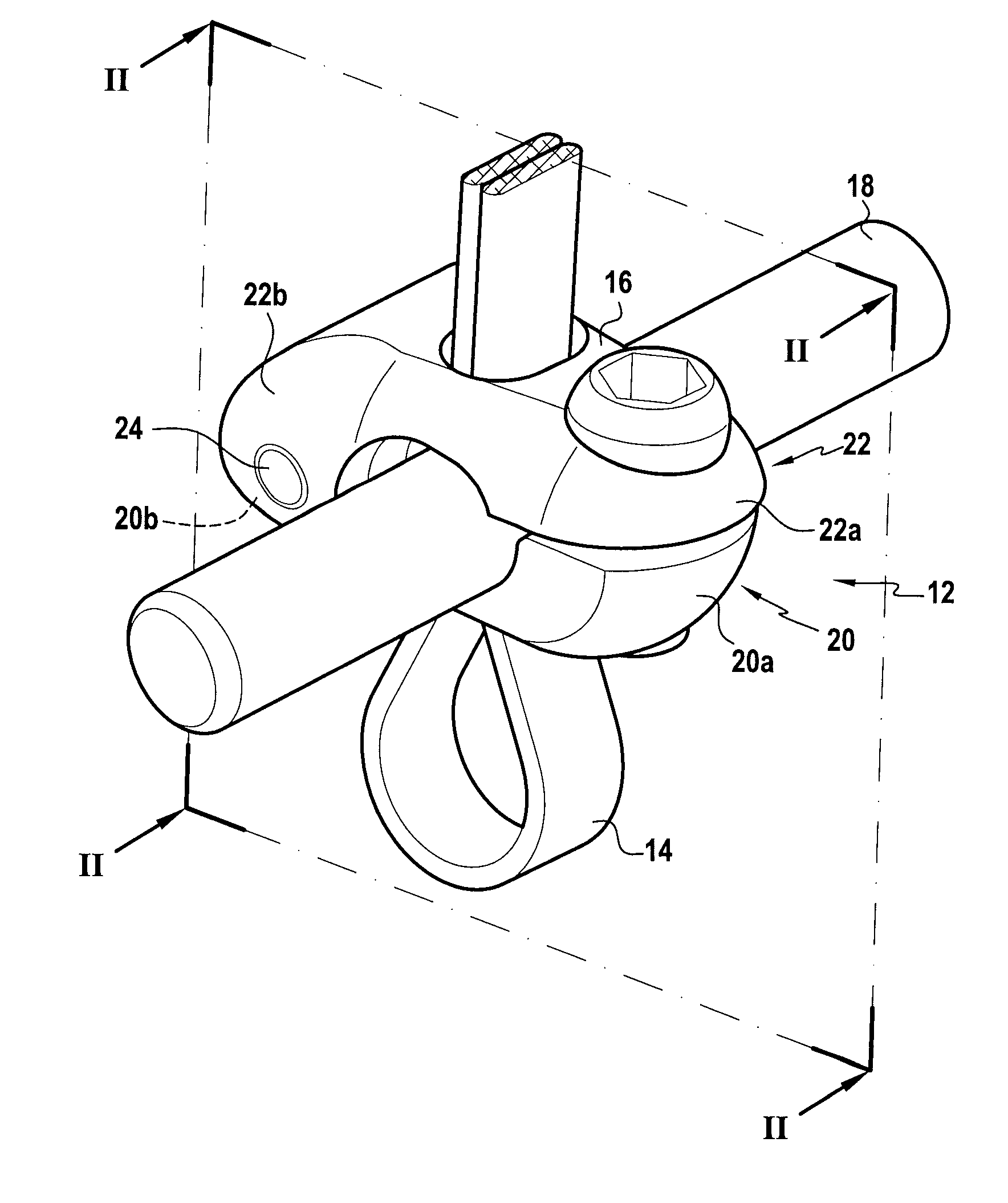 Fixing devices and stabilization systems using said fixing devices