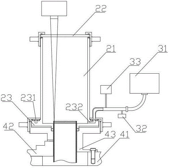 Device for vacuum laser welding